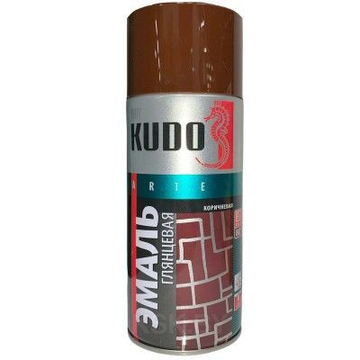 Эмаль-аэрозоль коричневая 520мл.KUDO KU-1012